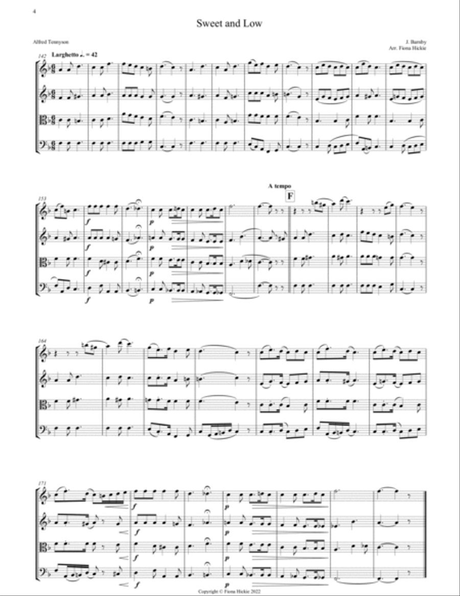 Songs of the Poets Songs of the Poets String Quartet scores gallery preview page 5