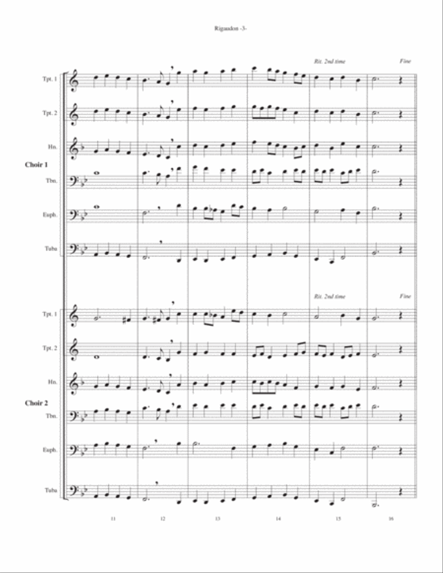 Rigaudon Brass Ensemble scores gallery preview page 4