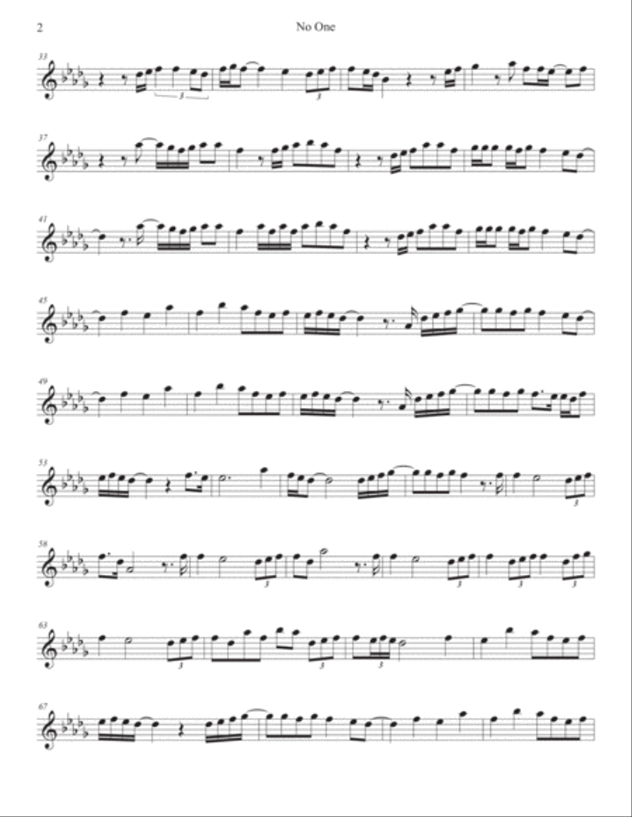 No One Baritone Saxophone scores gallery preview page 2