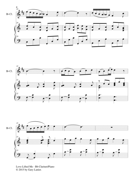 Gary Lanier: 3 GOSPEL HYMNS, SET III (Duets for Bb Clarinet & Piano) image number null