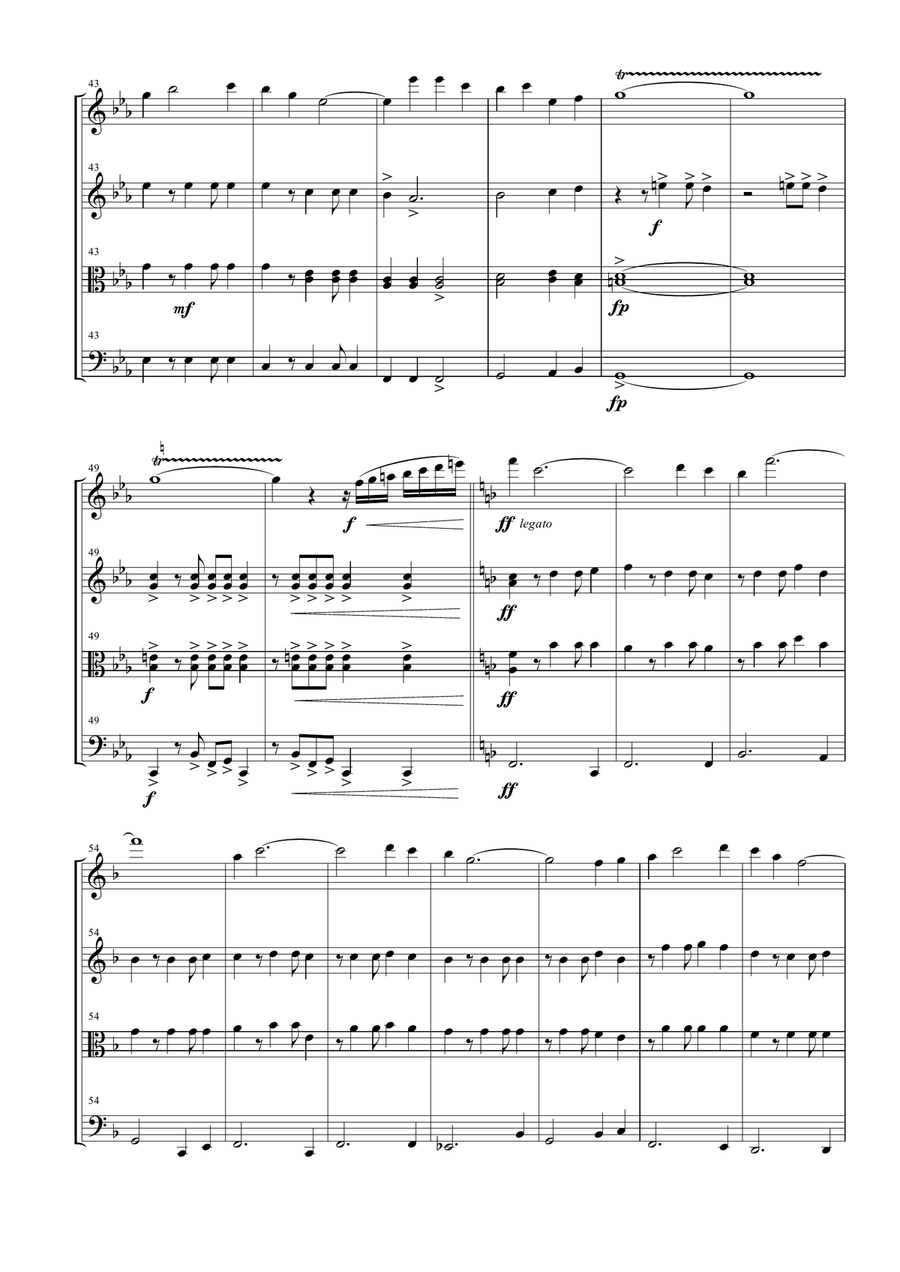 The Magnificent Seven String Quartet scores gallery preview page 4