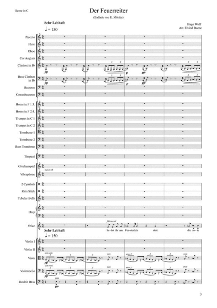 Der Feuerreiter (Arr. Eivind Buene Orchestra scores gallery preview page 4