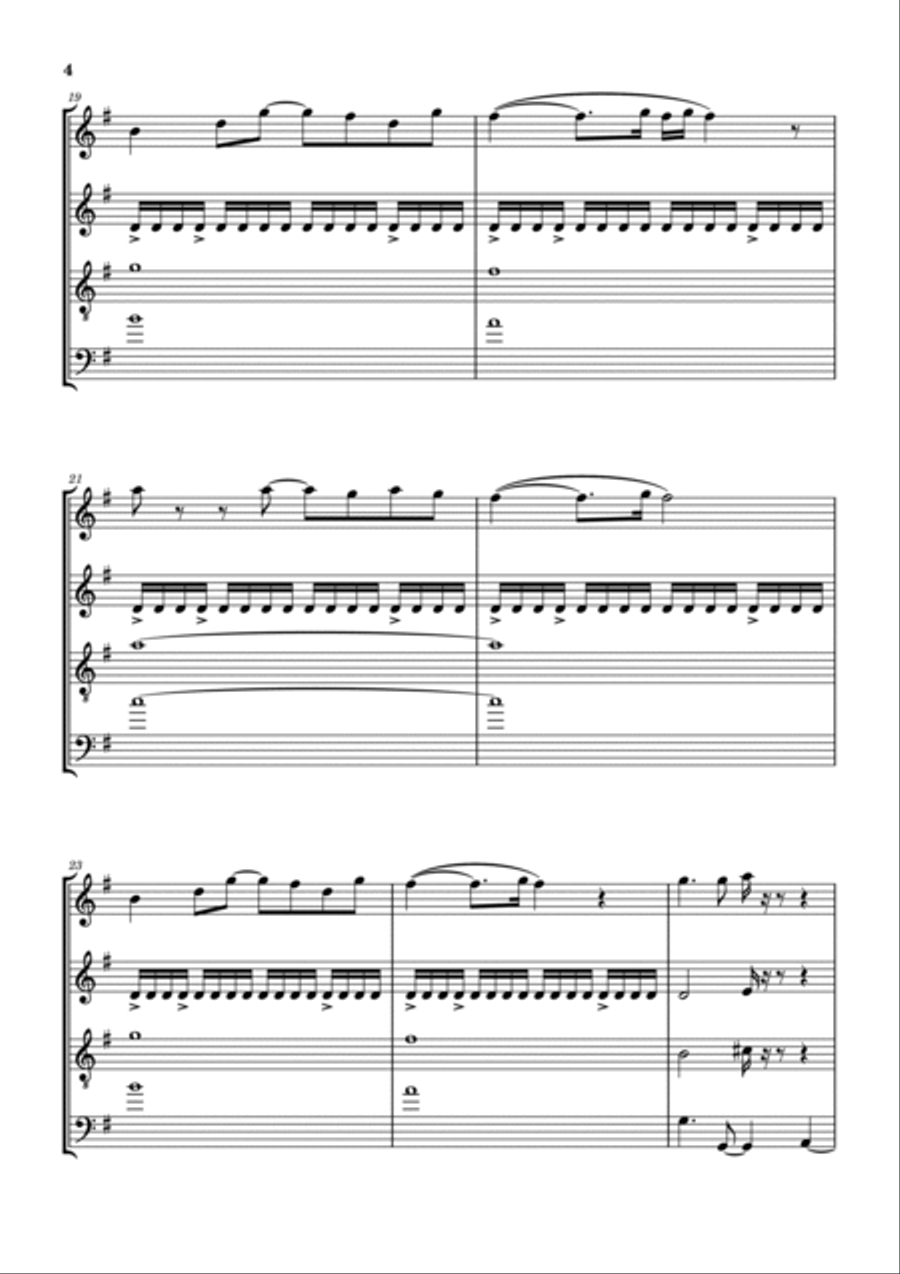 Thee Thee Saxophone Quartet scores gallery preview page 5