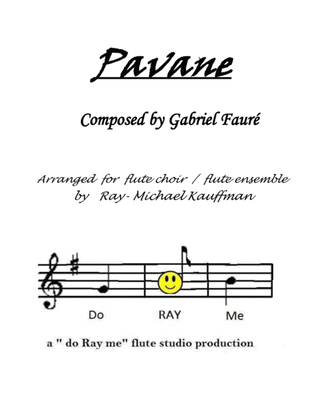 Book cover for Pavane for flute choir / flute ensemble by Gabriel Faure