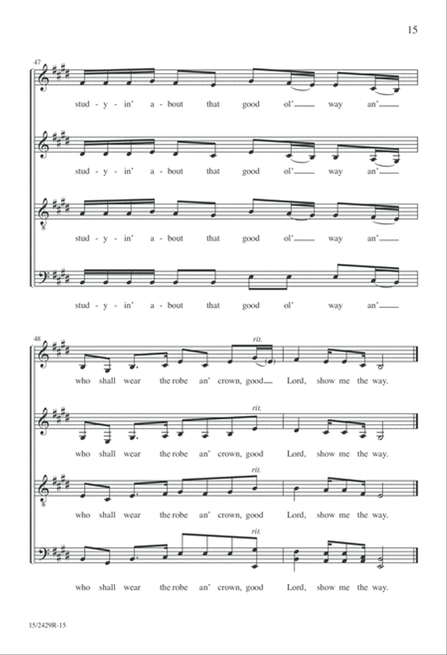 Down to the River to Pray Divisi scores gallery preview page 15