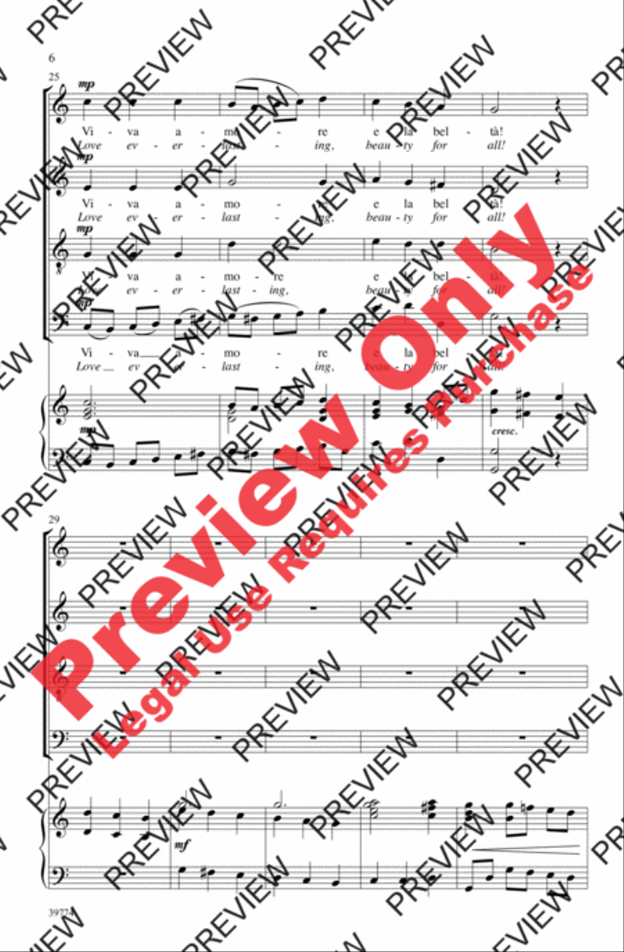 Viva Amore 4-Part scores gallery preview page 5