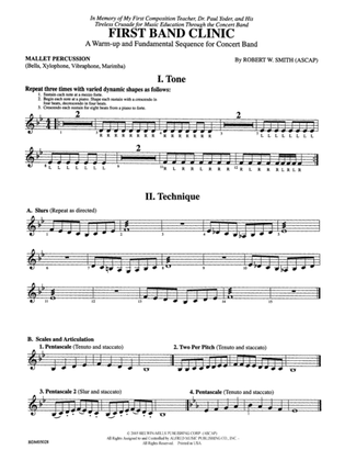 First Band Clinic (A Warm-Up and Fundamental Sequence for Concert Band): Mallets