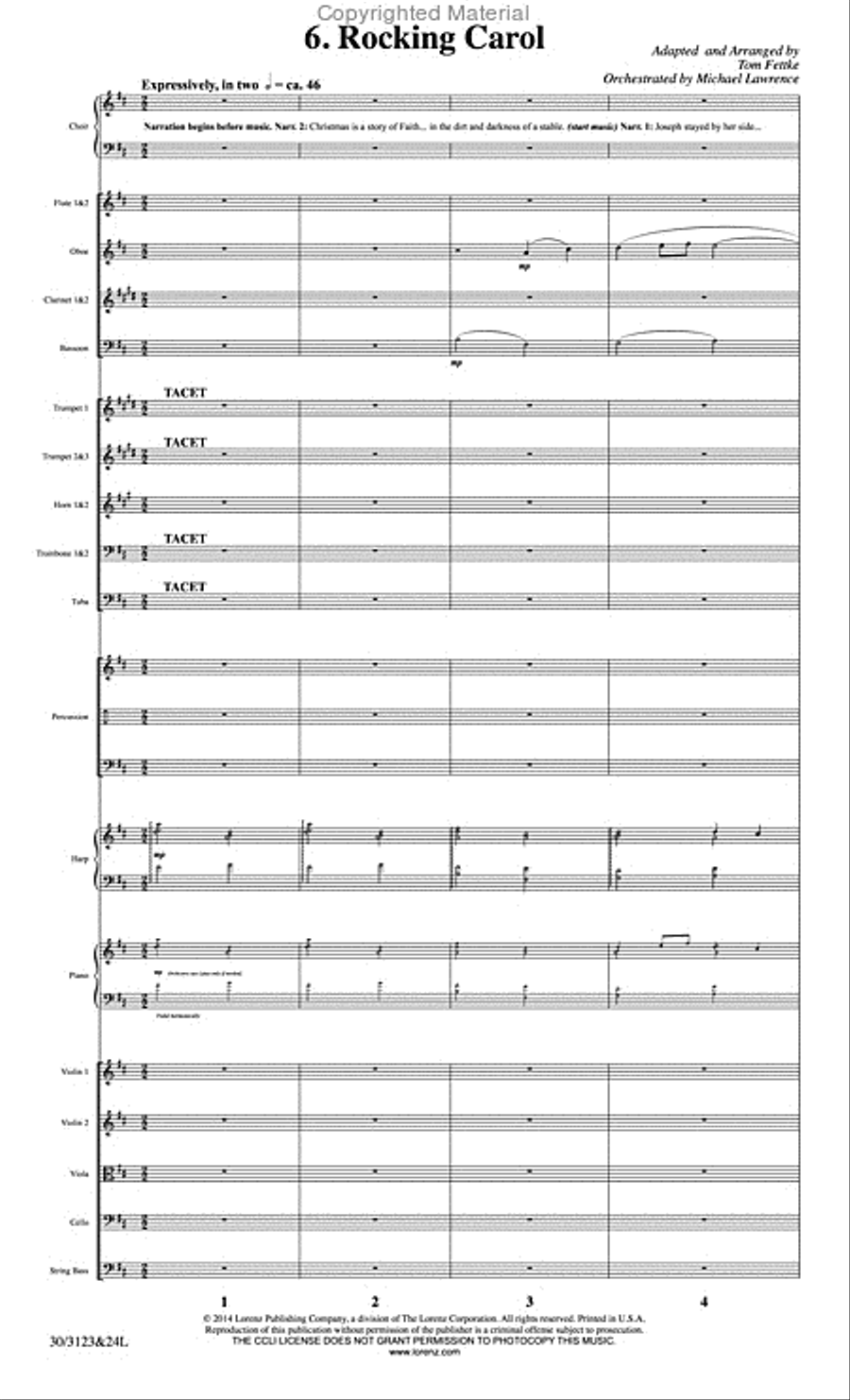 The Christmas Story - Set of Parts Choir scores gallery preview page 47