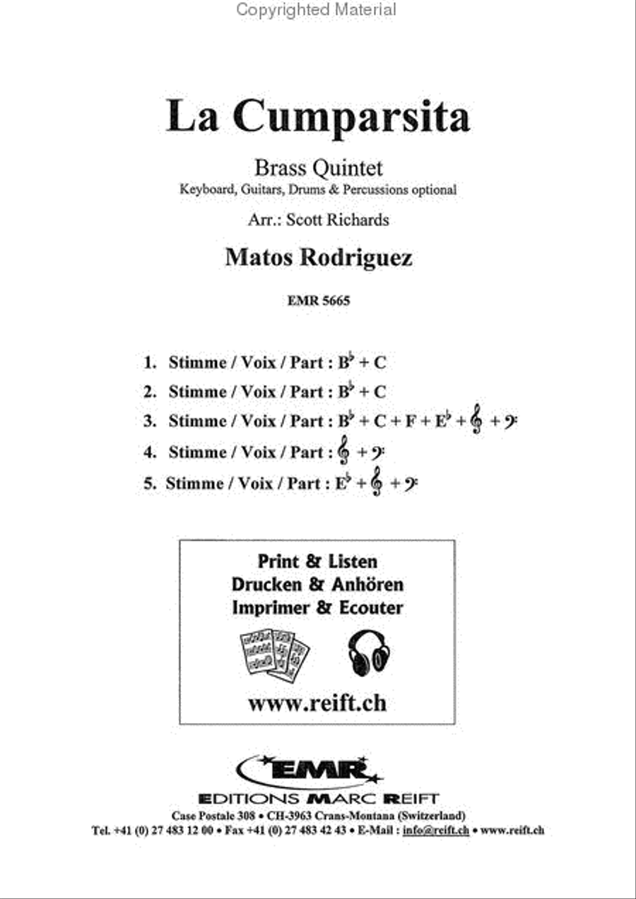 La Cumparsita La Cumparsita Brass Ensemble scores gallery preview page 2
