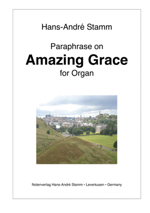 Book cover for Paraphase on Amazing Grace for organ