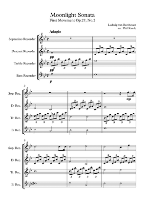 Moonlight Sonata - Recorder Quartet