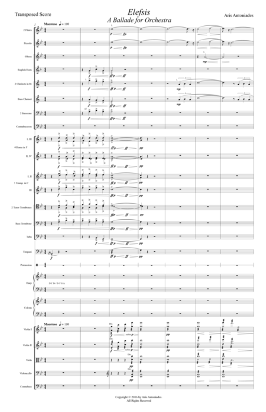 Elefsis - A Ballade for Orchestra (score and parts) Full Orchestra scores gallery preview page 5