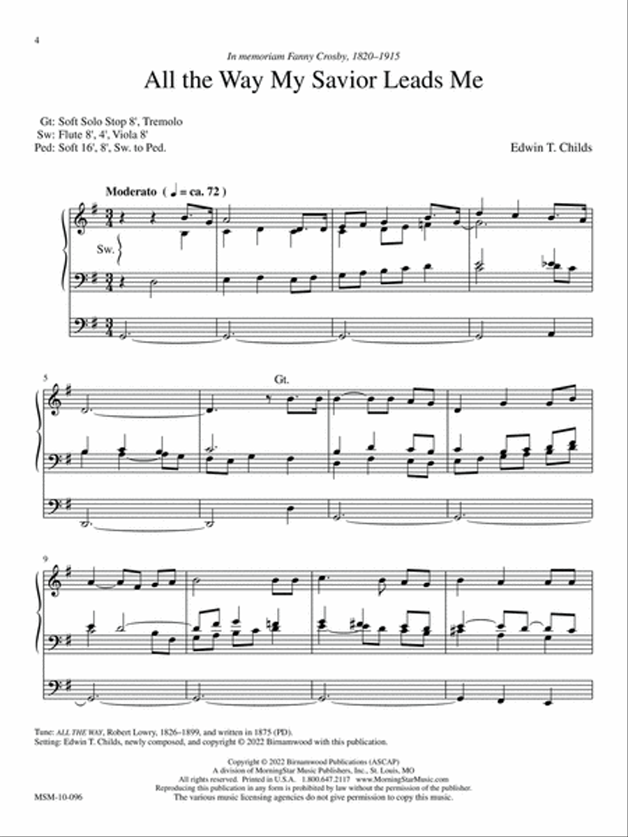 I Need Thee Every Hour I Need Thee Every Hour Organ scores gallery preview page 6