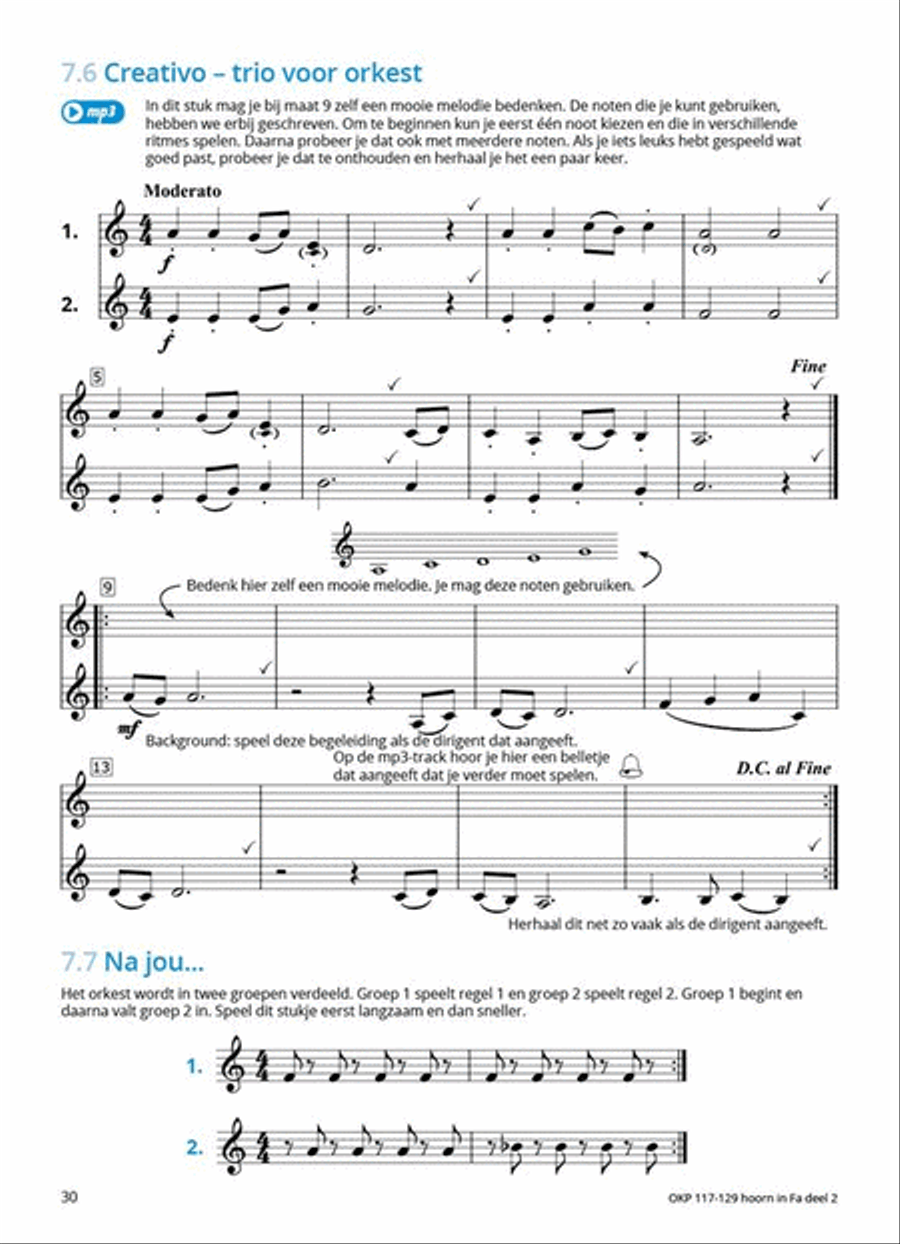 Samen Leren Samenspelen Vlaams Deel 2 Horn scores gallery preview page 4