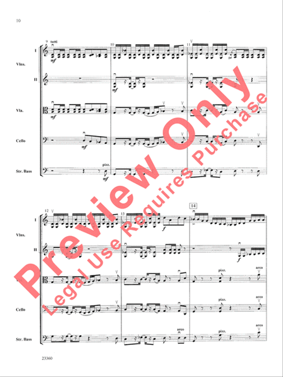 Folk Tune Air and Fiddler's Fury String Orchestra scores gallery preview page 11