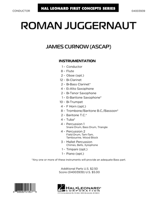 Book cover for Roman Juggernaut - Conductor Score (Full Score)