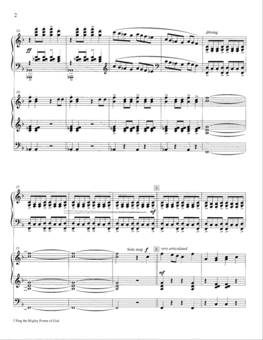 I Sing the Mighty Power of God Organ scores gallery preview page 3