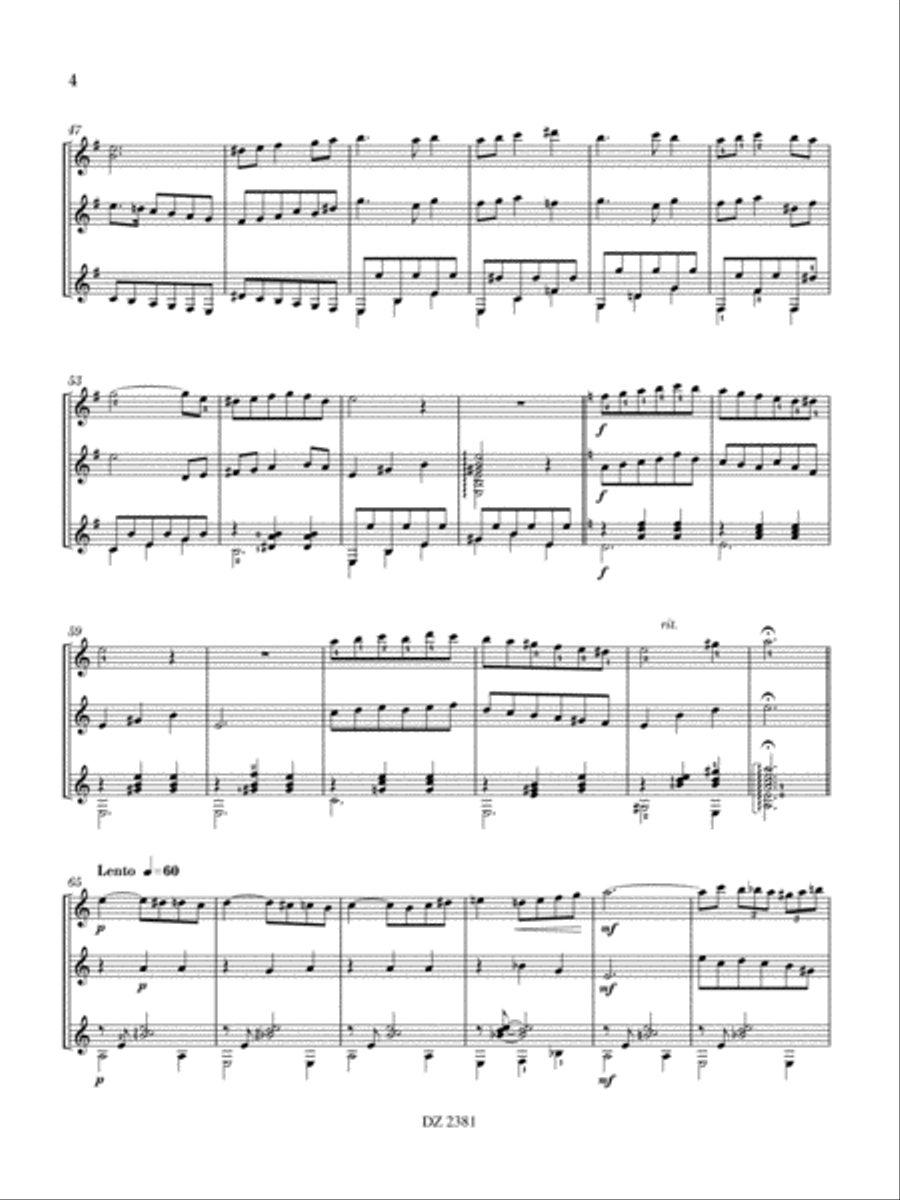 Paseo por Sevilla Guitar Ensemble scores gallery preview page 4