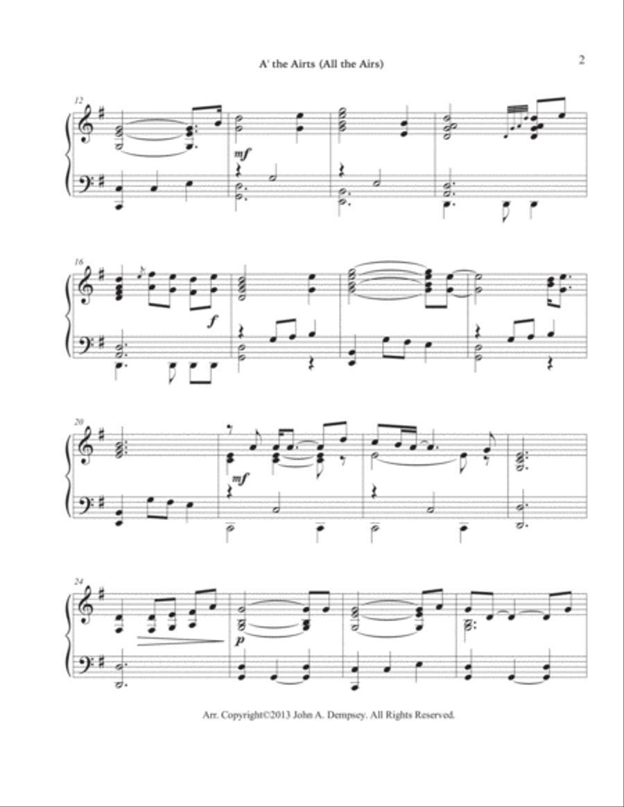 All the Airs (A' the Airts): Celtic Piano Solo Piano Solo scores gallery preview page 5
