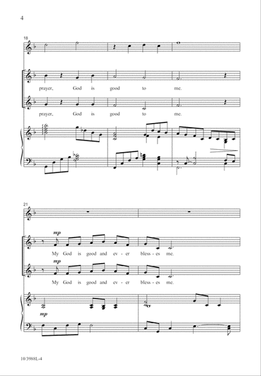 God Is So Good Unison Choir scores gallery preview page 4