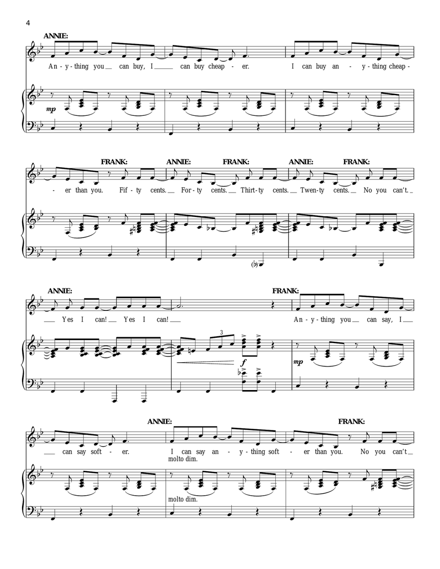 Anything You Can Do (from Annie Get Your Gun) Piano, Vocal scores gallery preview page 4