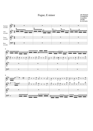 Fugue in e minor (arrangement for 4 recorders)