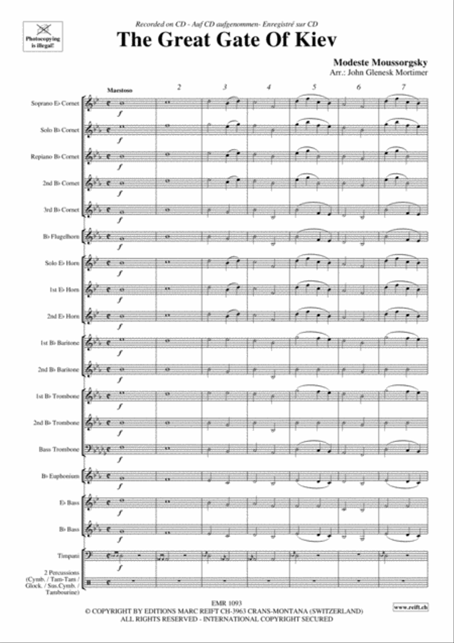 The Great Gate Of Kiev Brass Band scores gallery preview page 4