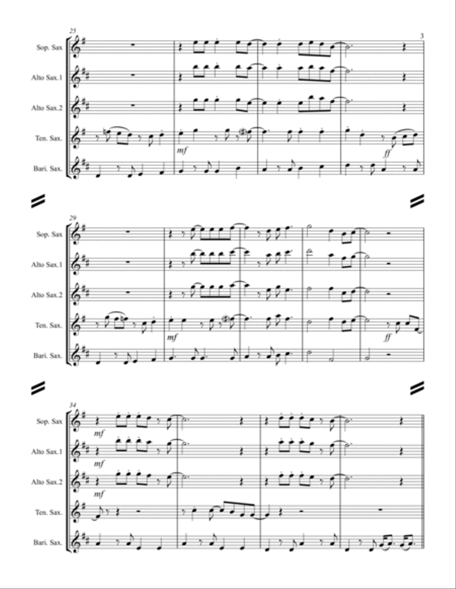Margaritaville Saxophone Quartet scores gallery preview page 4