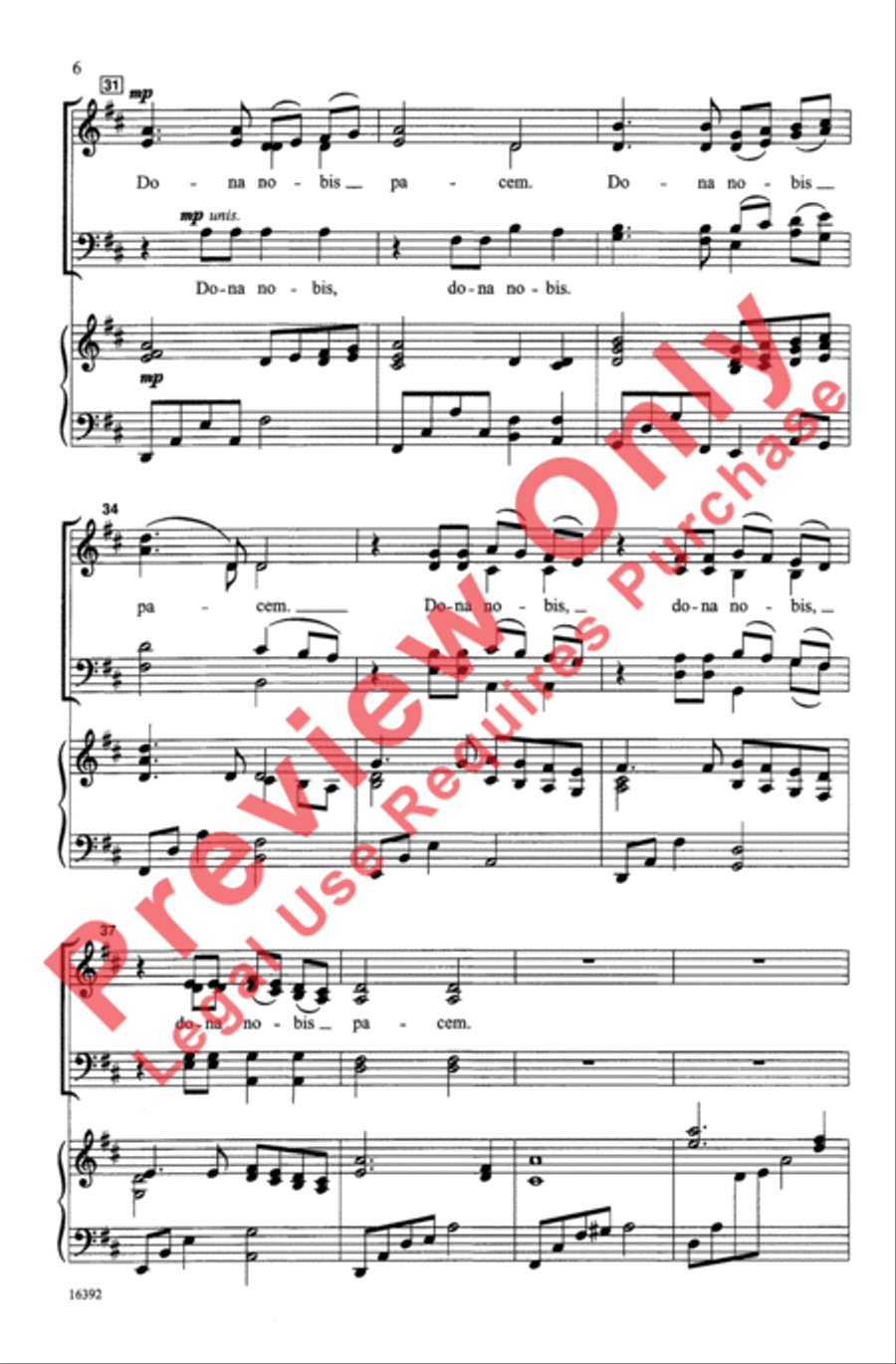 Dona Nobis Pacem Dona Nobis Pacem 4-Part scores gallery preview page 5