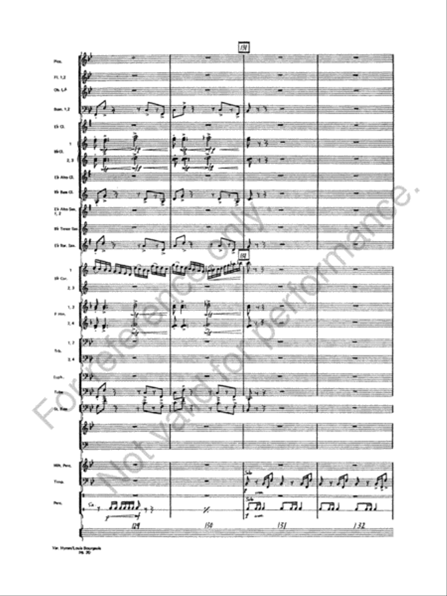 Variations On A Hymn By Louis Bourgeois Concert Band scores gallery preview page 31