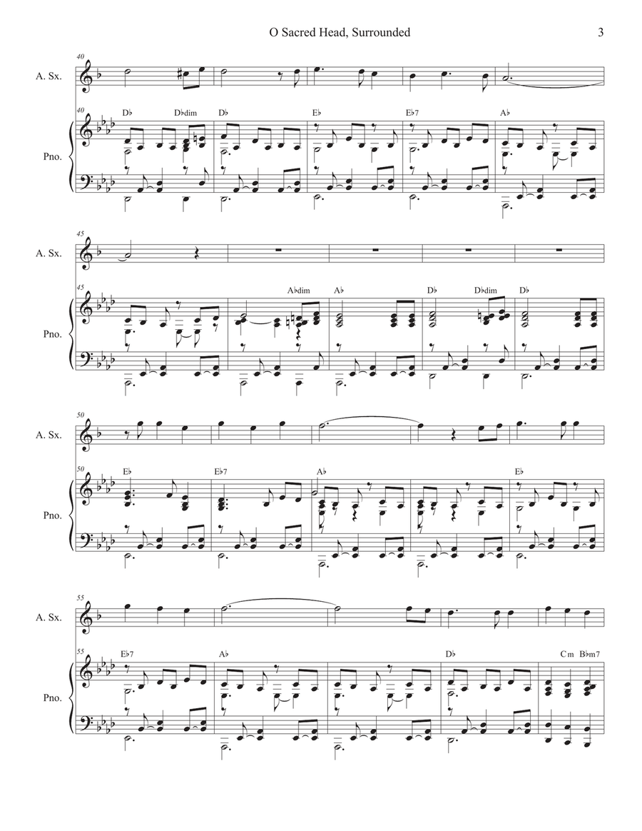 O Sacred Head, Surrounded (with 