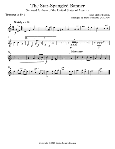 The Star-Spangled Banner for Brass Quartet image number null
