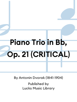 Book cover for Piano Trio in Bb, Op. 21 (CRITICAL)