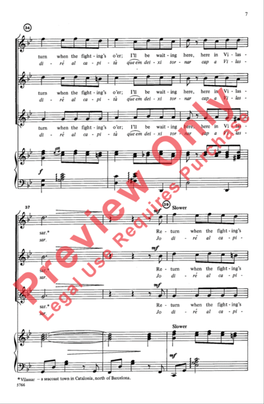 Farewell, Lad Women's Choir scores gallery preview page 7