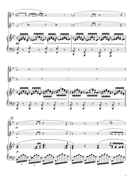 "Ave Maria" (Bdur) Piano Trio/ Baritone Sax duet