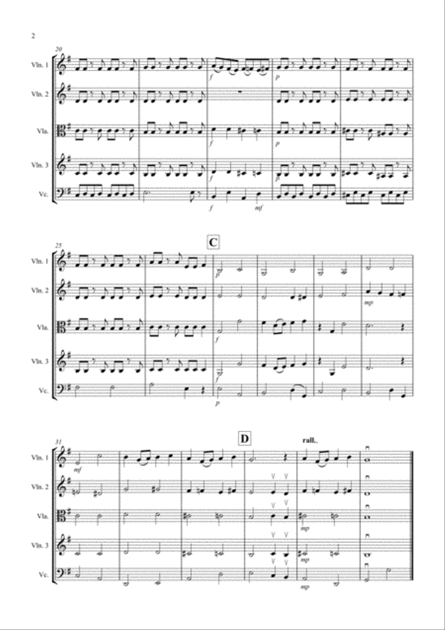 Over The Rainbow (from The Wizard Of Oz) String Quartet scores gallery preview page 2