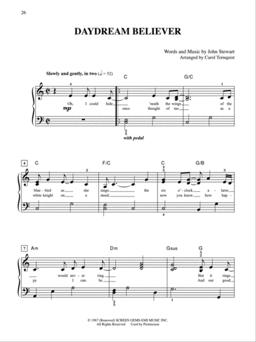 Susan Boyle -- I Dreamed a Dream Easy Piano scores gallery preview page 4