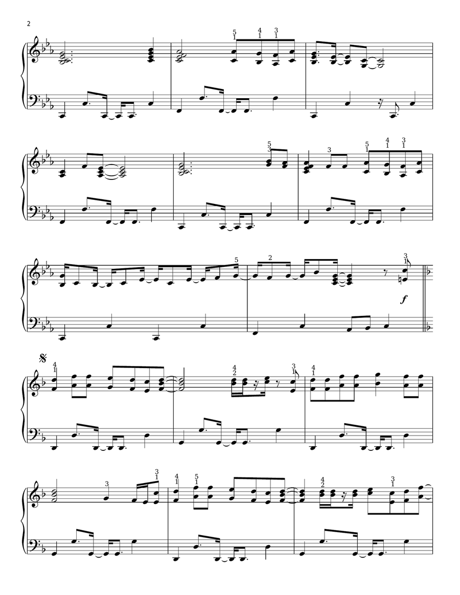 I Can't Take My Eyes Off Of You Piano Solo scores gallery preview page 2