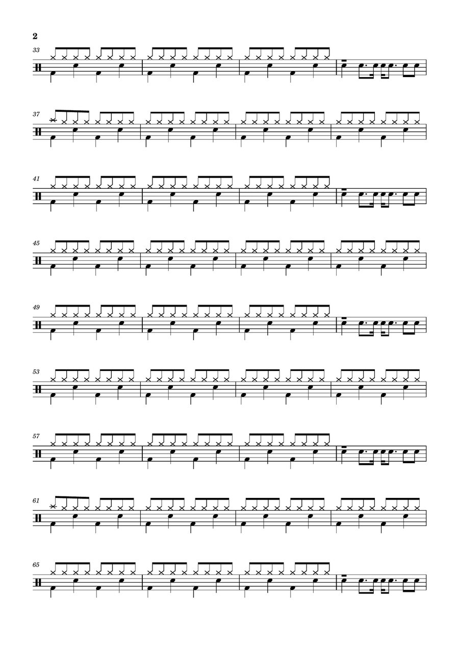 California Gurls California Gurls Drum Set scores gallery preview page 2