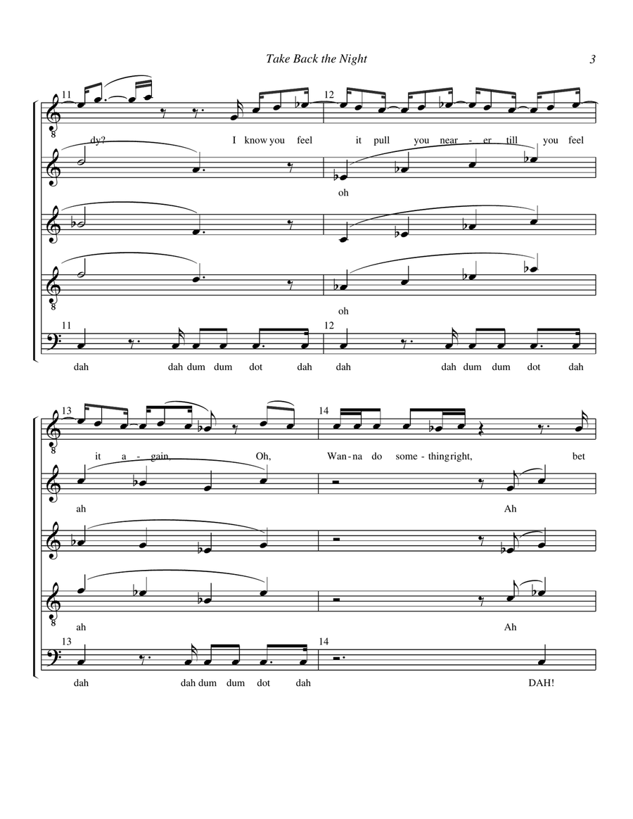 Take Back The Night Divisi scores gallery preview page 3