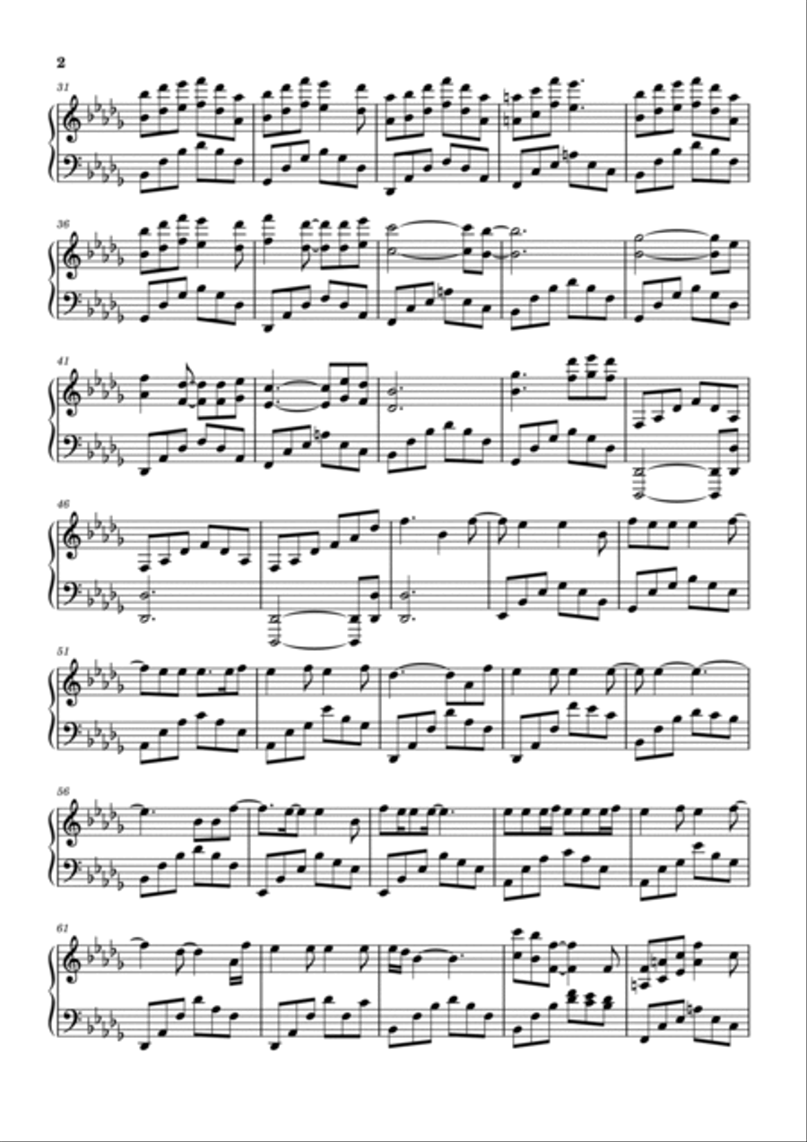 Snowman Piano Solo scores gallery preview page 2