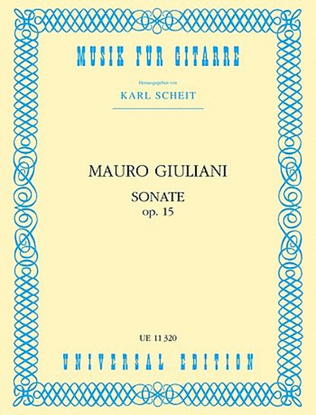 Book cover for Guitar Sonata, Op. 15, Scheit