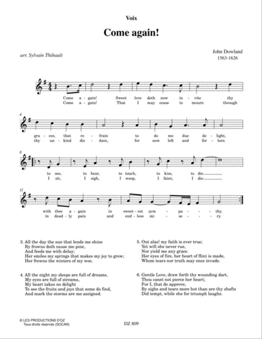 Come again! Come again! Guitar Ensemble scores gallery preview page 4