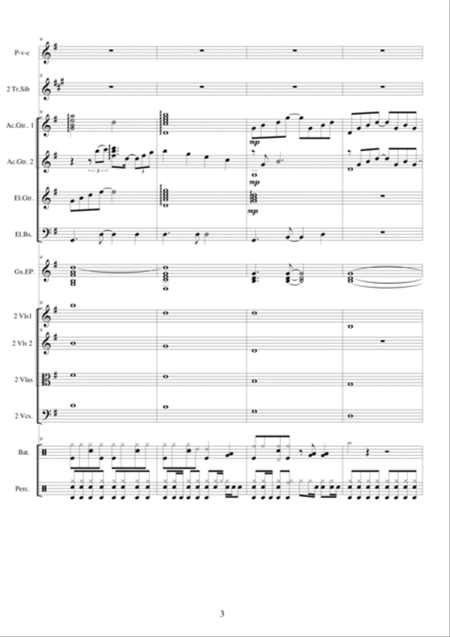 Espinas de una rosa - Voice, Choir and Orchestra Choir scores gallery preview page 3