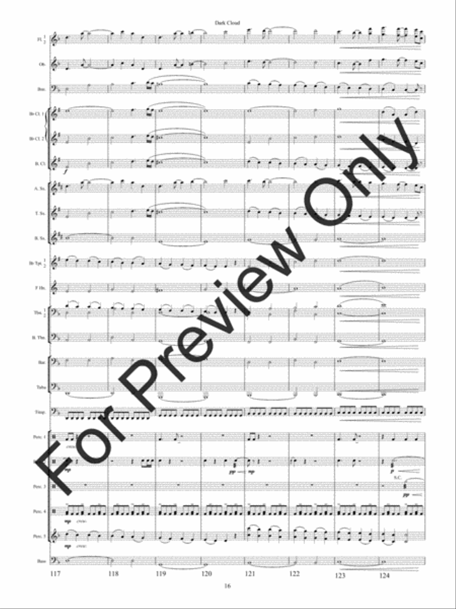 Dark Cloud Concert Band scores gallery preview page 19