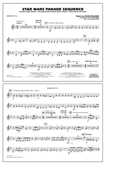 Star Wars Parade Sequence - Baritone T.C. by Paul Lavender Baritone Horn TC - Digital Sheet Music