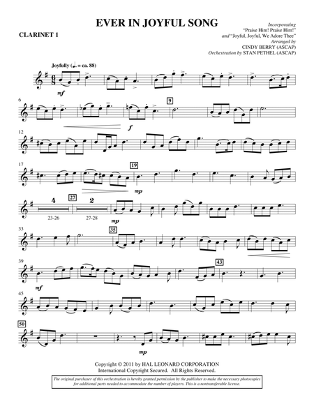 Ever In Joyful Song - Bb Clarinet 1