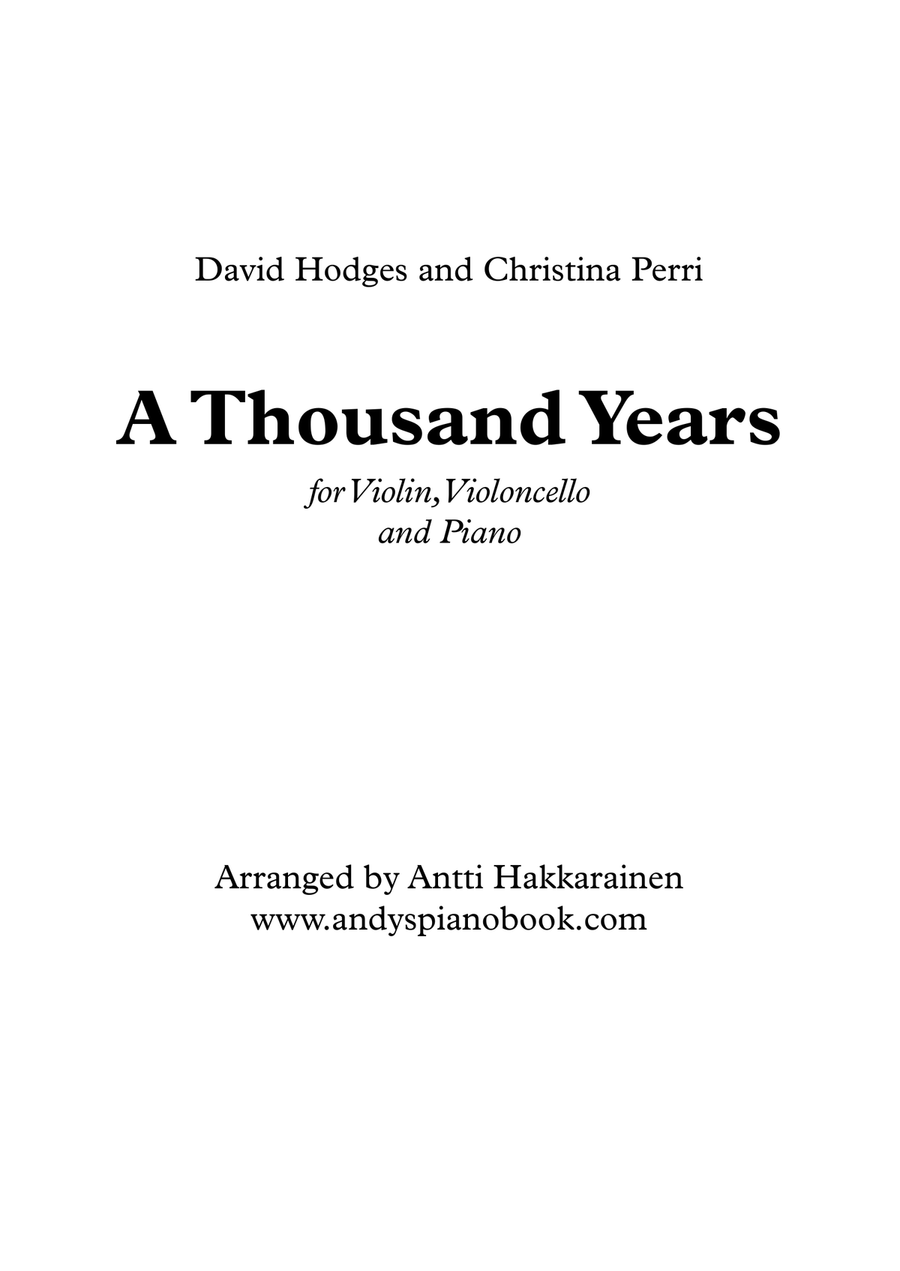 A Thousand Years Piano Trio scores gallery preview page 1
