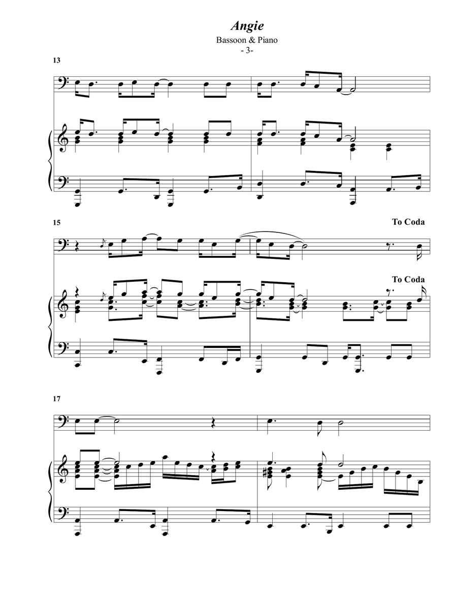 Angie Angie Bassoon scores gallery preview page 3