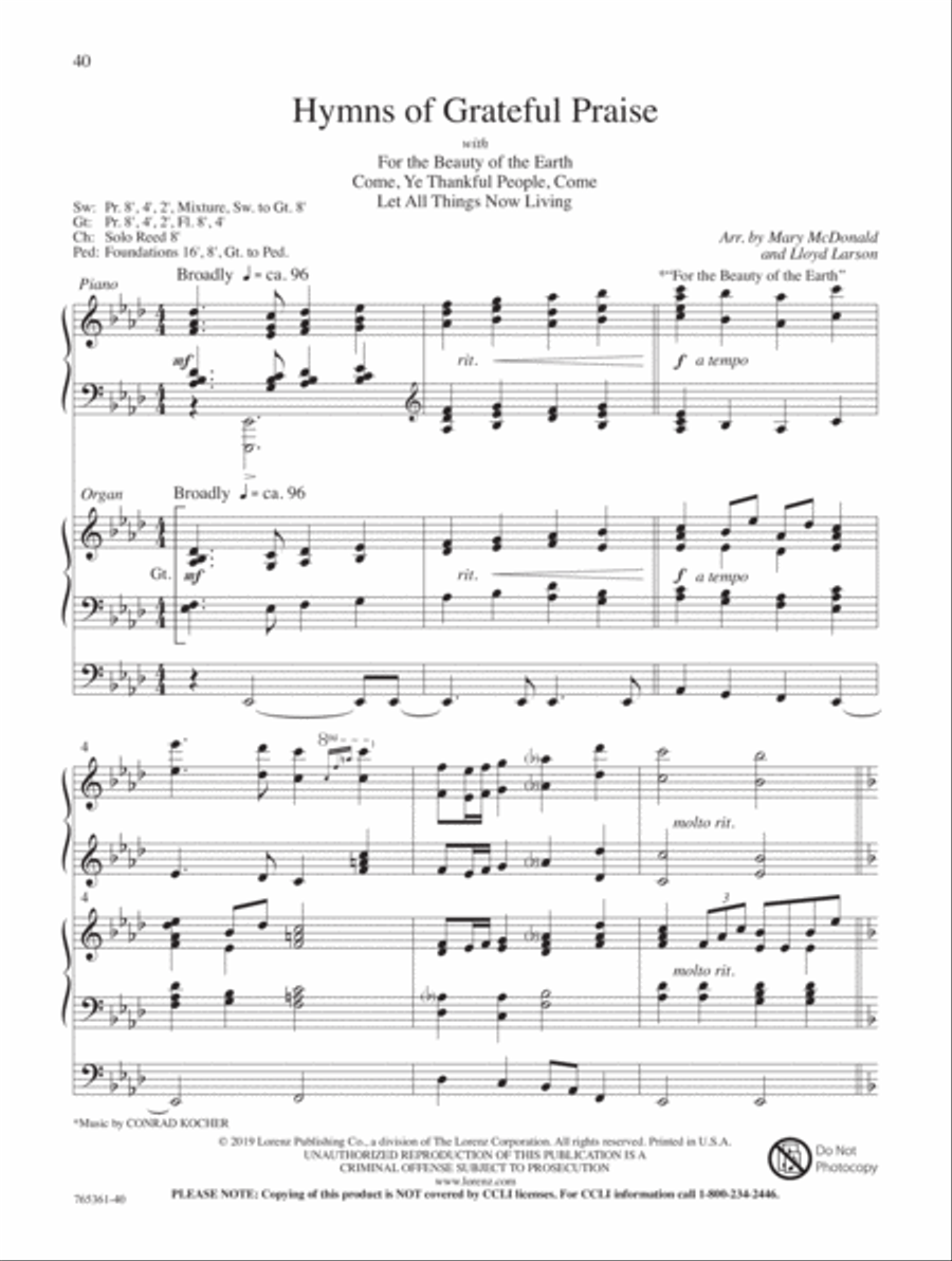Symphony of Praise Symphony of Praise Organ scores gallery preview page 12